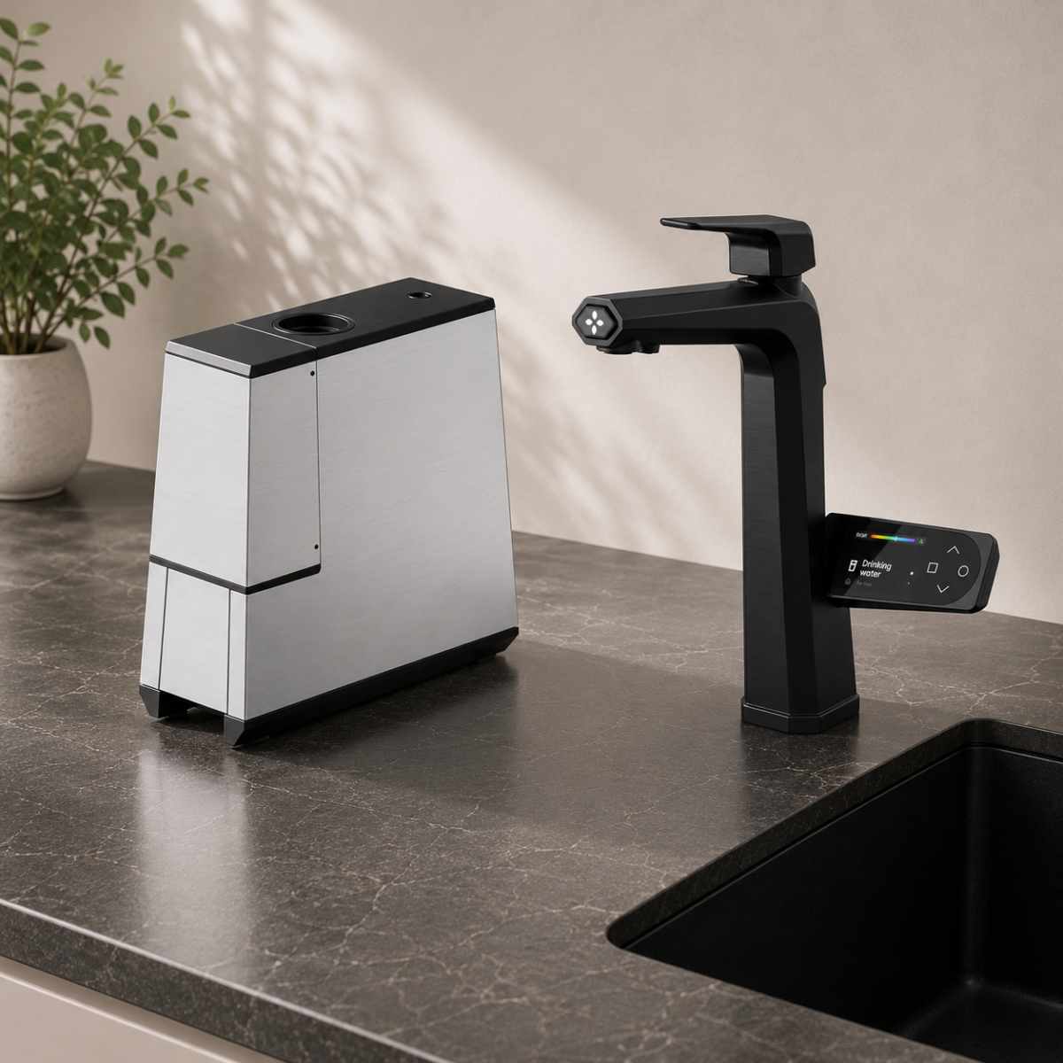 Ionizator de apa cu baterie multifunctională inteligentă aQator RESPO ( Black Matt)