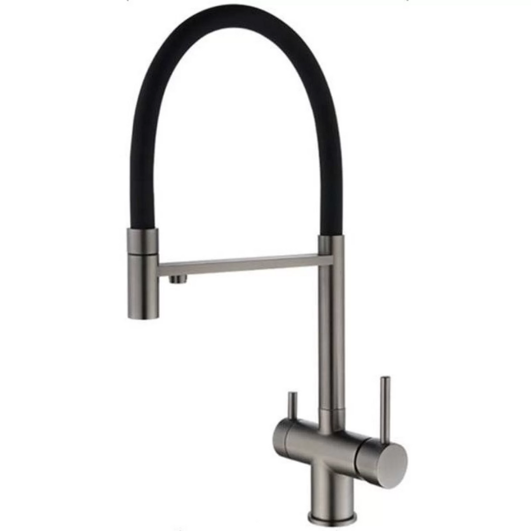 Baterie de bucatarie flex 3in1 Zerix 453 Graphite refl.black