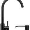 Chiuveta Fabiano 78*50/20 Negru+Baterie+Dozator