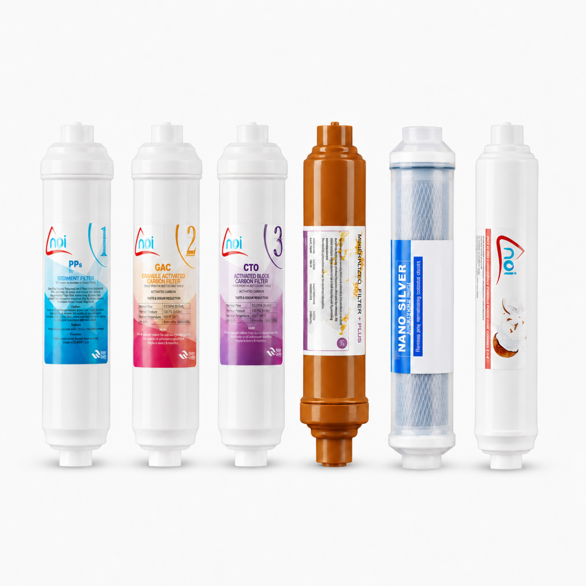 Set cartuse filtru apa ARGINT (6 buc) INLINE